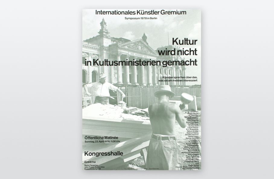 Kultur wird nicht in Kulturministerien gemacht