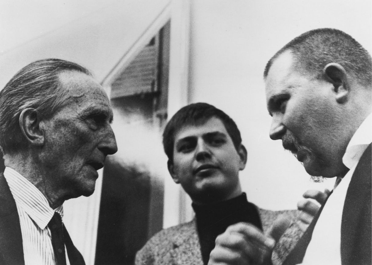 Marcel Duchamp im Gespräch mit Wolf Vostell und René Block, 1964